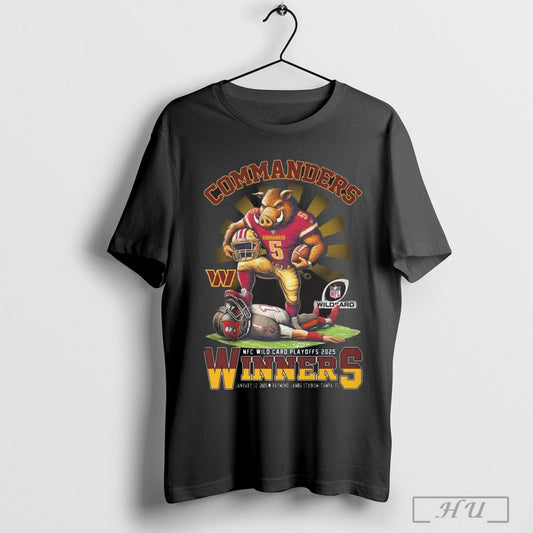 Washington Commanders Nfc Wild Card Playoff 2025 Winners Jan 12 2025 Mascot T Shirt