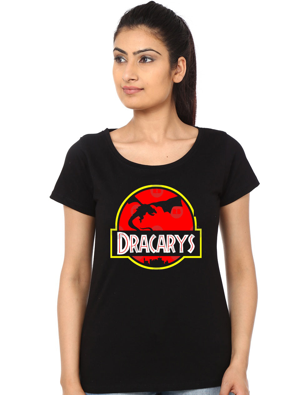 Jurassic Dracarys Black T-Shirt Style001