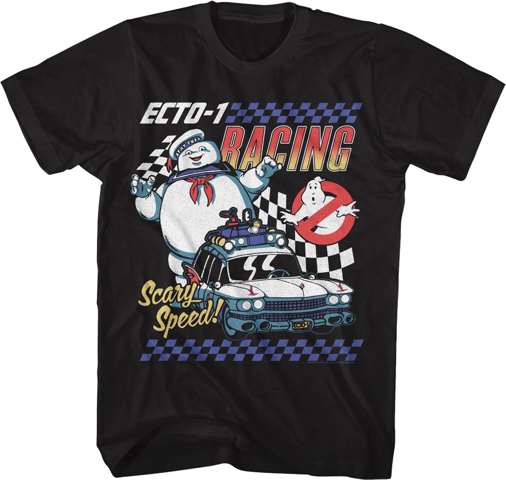Ecto-1 Racing Real Ghostbusters T-Shirt