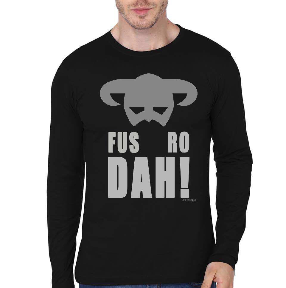 Fus Ro Dah Black Full Sleeve T-Shirt