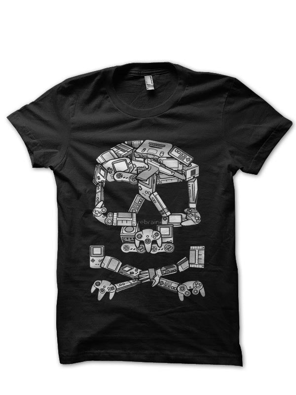 Gamer Skull Black Tee