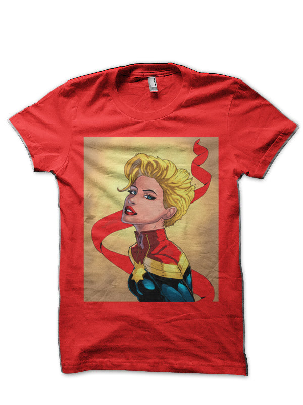 Captain Marvel Red T-Shirt