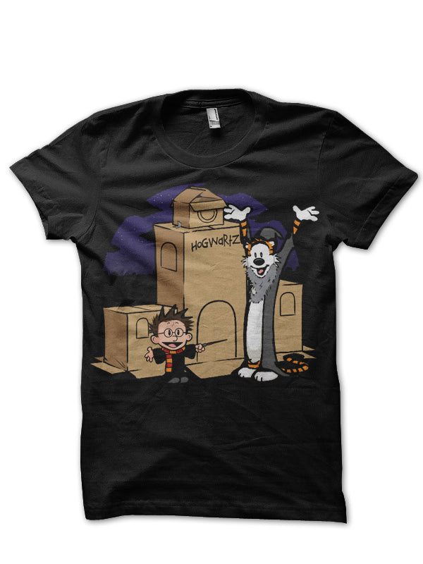 Calvin And Hobbes Black T-Shirt