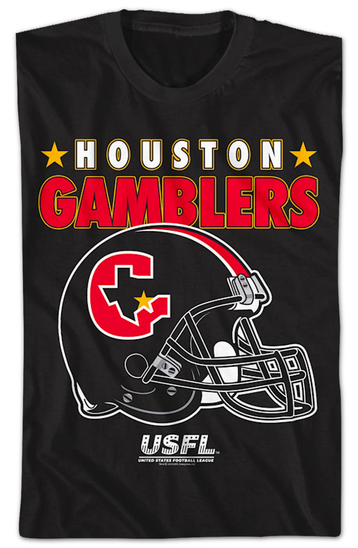 Houston Gamblers Logo & Helmet USFL T-Shirt