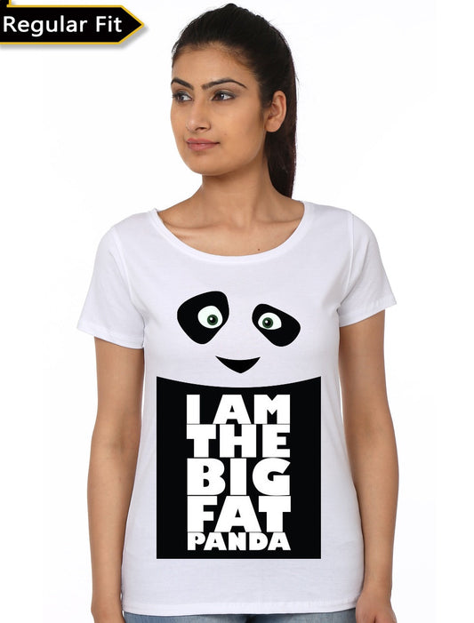 I Am Big Fat Panda Girl’s White T-Shirt