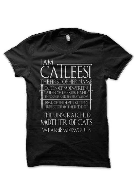 I Am Catleesi Mother Of Cats Black T-shirt