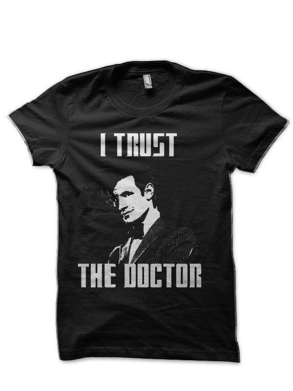 I Trust The Doctor Black T-Shirt