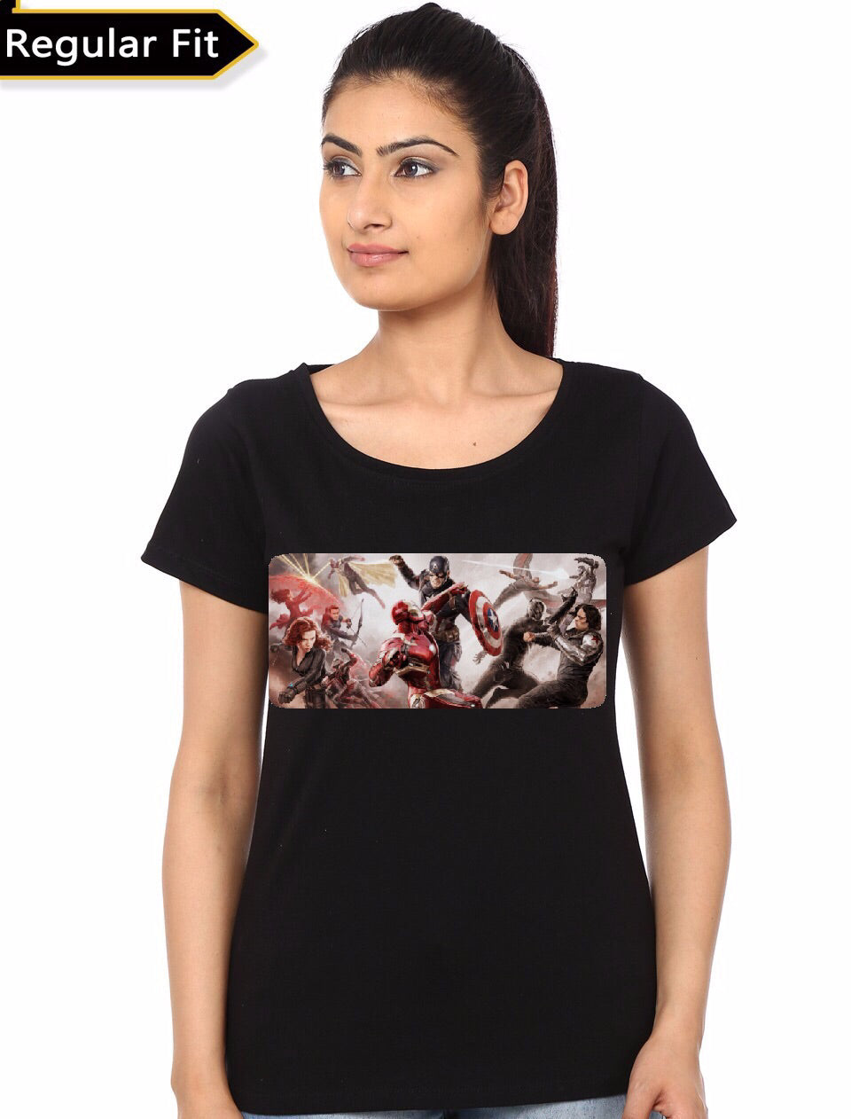 Civil War Girl’s Black T-Shirt Style001