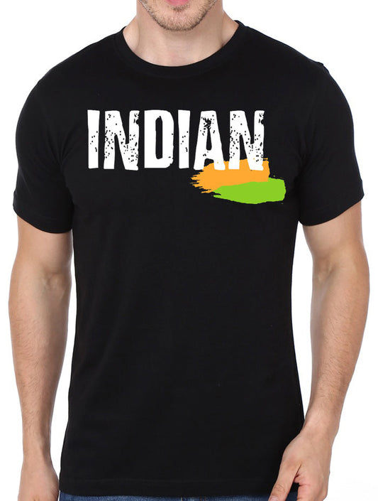 Indian Half Sleeve Black T-Shirt