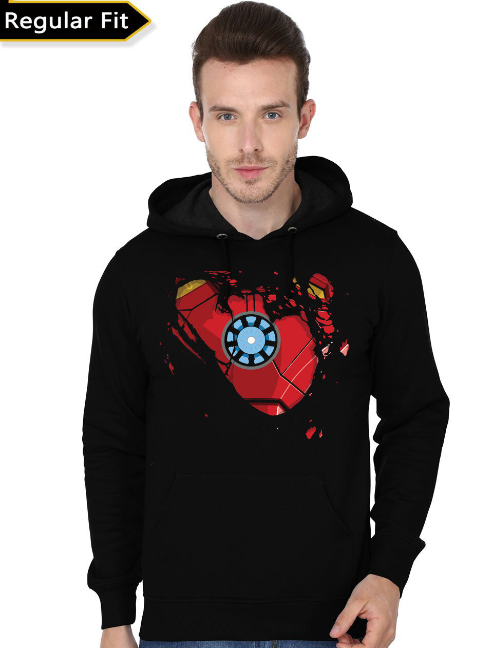 Iron Man Ripped Black Hoodie