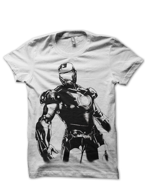Iron MAn White Tee