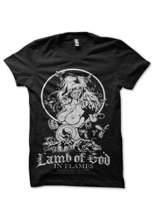 PESTILENCE – Lamb Of God In Flames Black T-Shirt