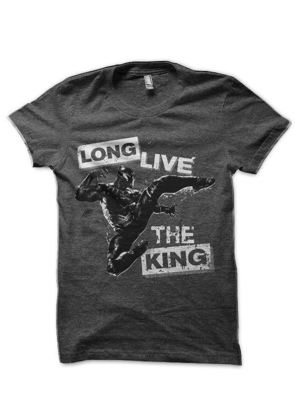 Black Panther – Long Live The King Charcoal Grey T-Shirt