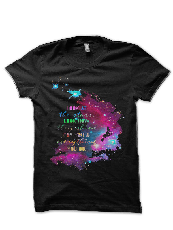 Coldplay Lyrics Black T-Shirt
