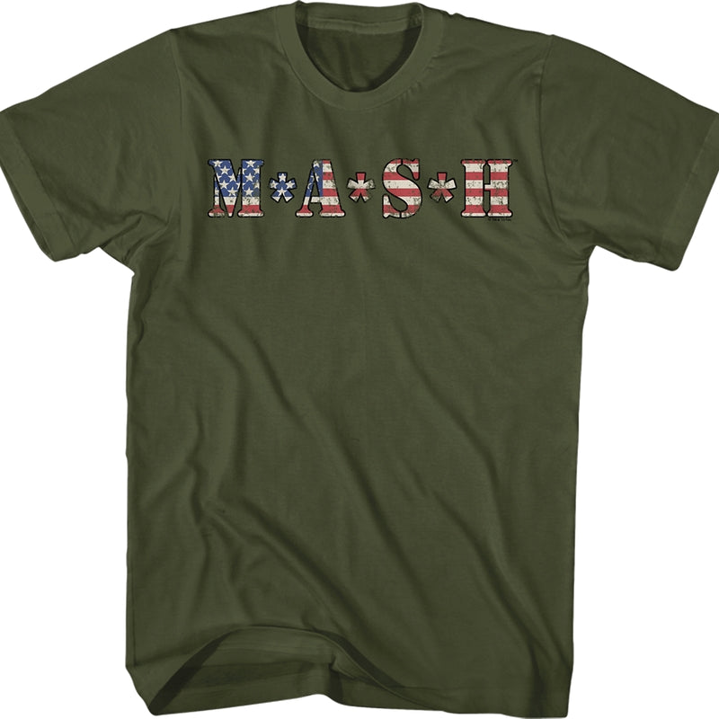 MASH American Flag Logo T-Shirt