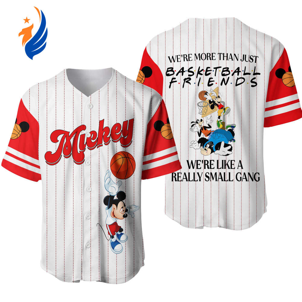 Disney Mickey Baseball Jersey: More Than Basketball Friends Small Gang Shirt – Engaging and Stylish - Bafud