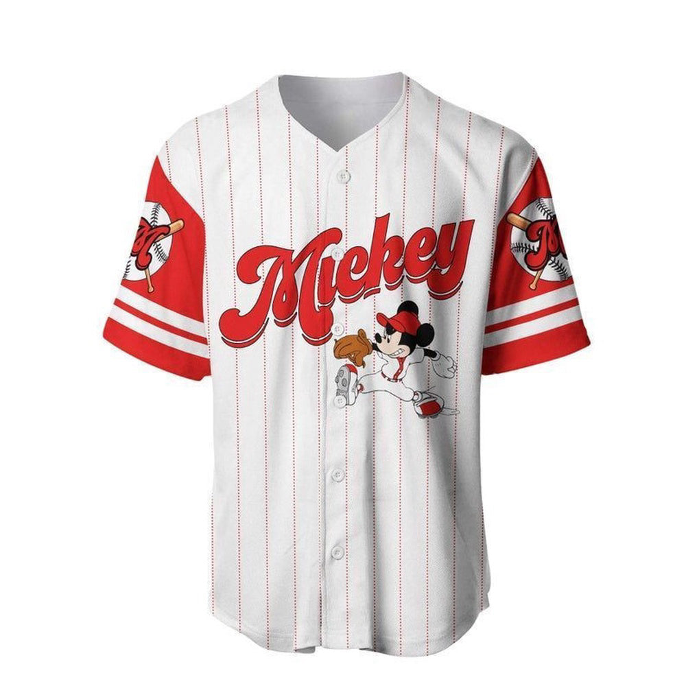 Disney Mickey Mouse Baseball Jersey: Perfect Gift for Disney Lovers! - Bafud
