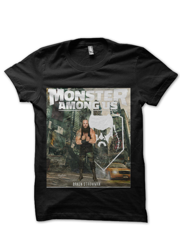 Monster Amongus Black Half Sleeve T-Shirt