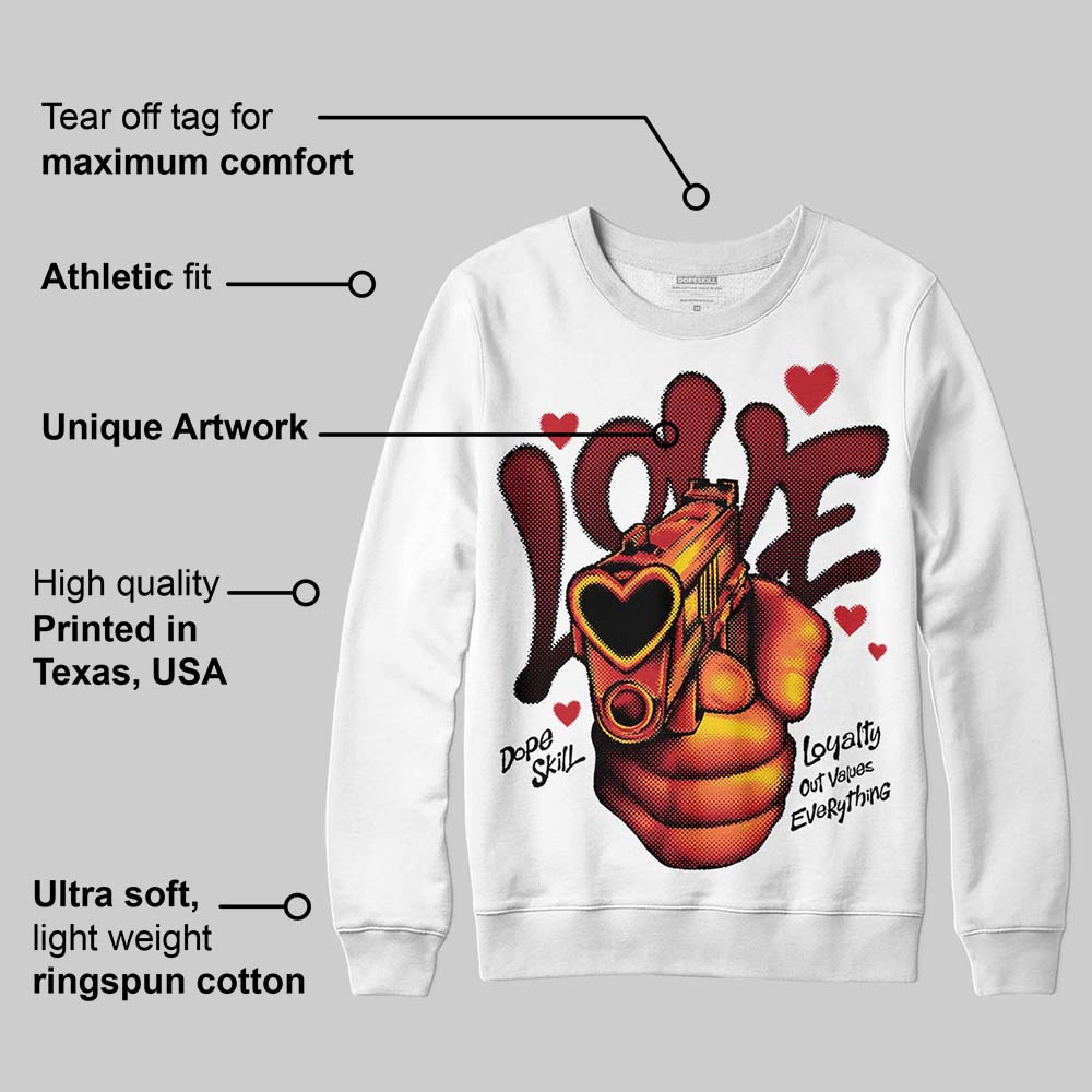 Bred 11s DopeSkill Sweatshirt Love Shot Graphic