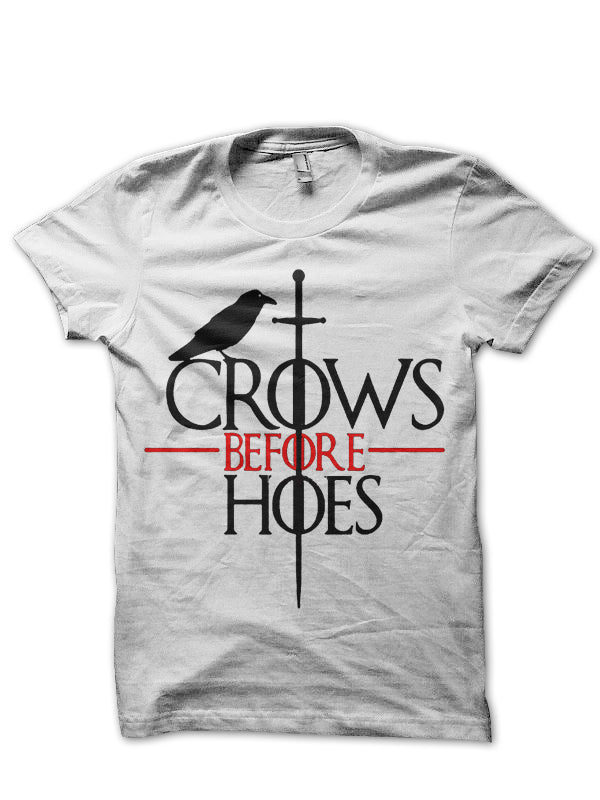 Crows Before Hoes White T-Shirt