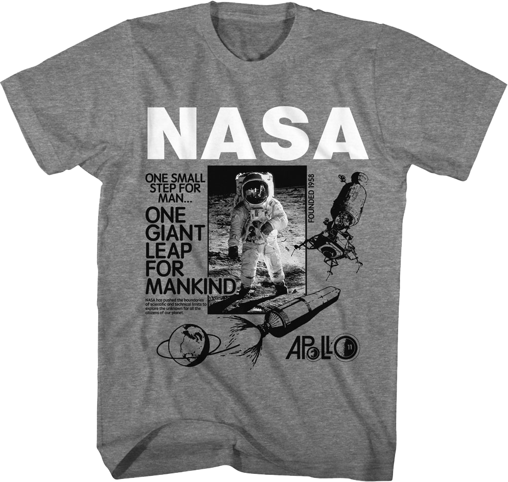One Giant Leap For Mankind NASA T-Shirt