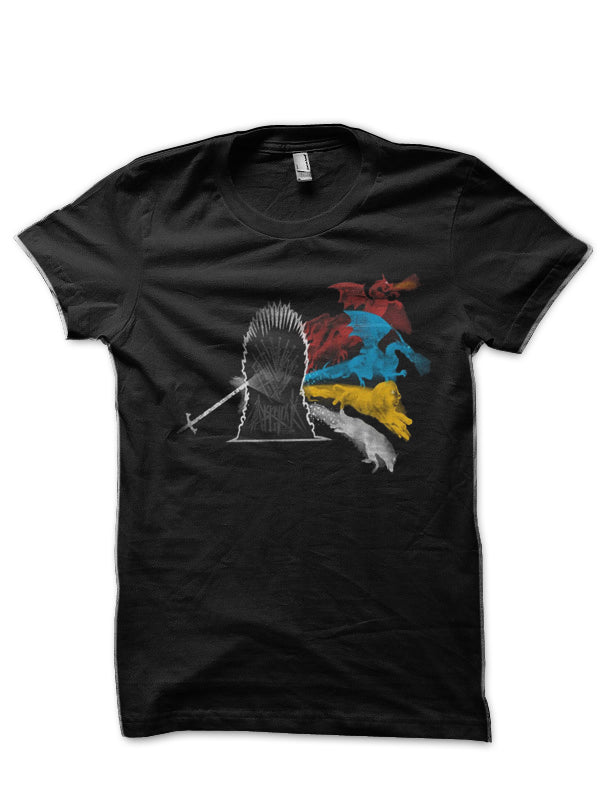 Game Of Thrones Black Half Sleeve T-Shirt