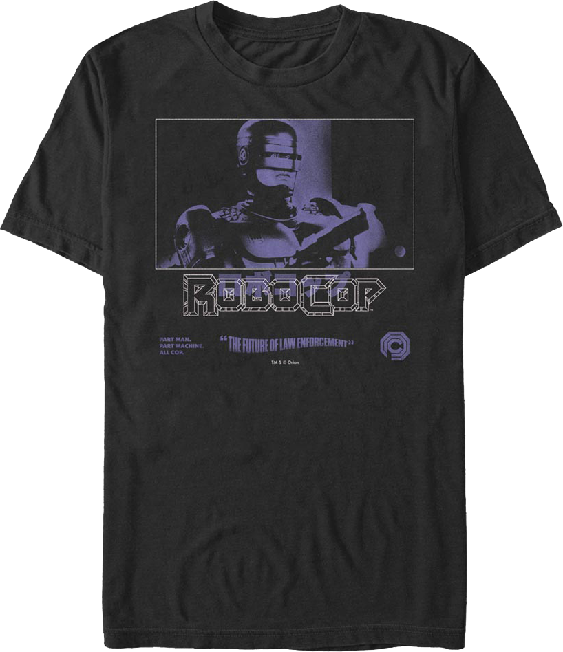 Purple Photo Robocop T-Shirt