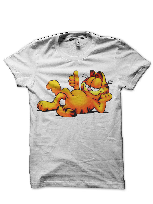 Garfield White T-Shirt Style001