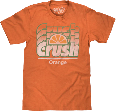Retro Repeating Logo Orange Crush T-Shirt