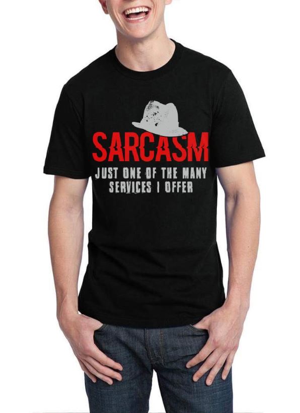 Blacklist Raymond Reddington Sarcasm Black T-Shirt