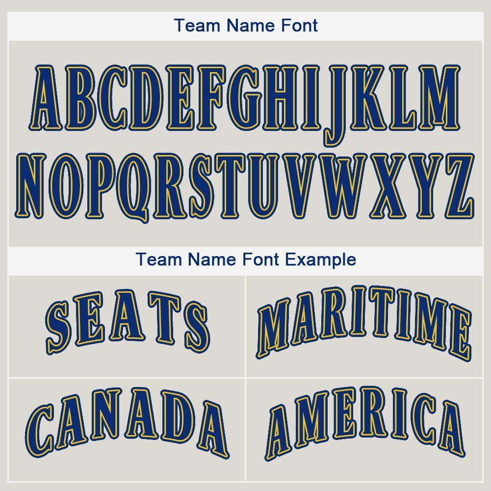 Custom Cream Royal-Gold Baseball Jersey