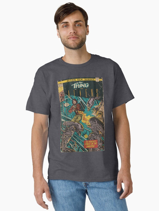 Thing vs. Aliens fan art comic cover Classic T-Shirt