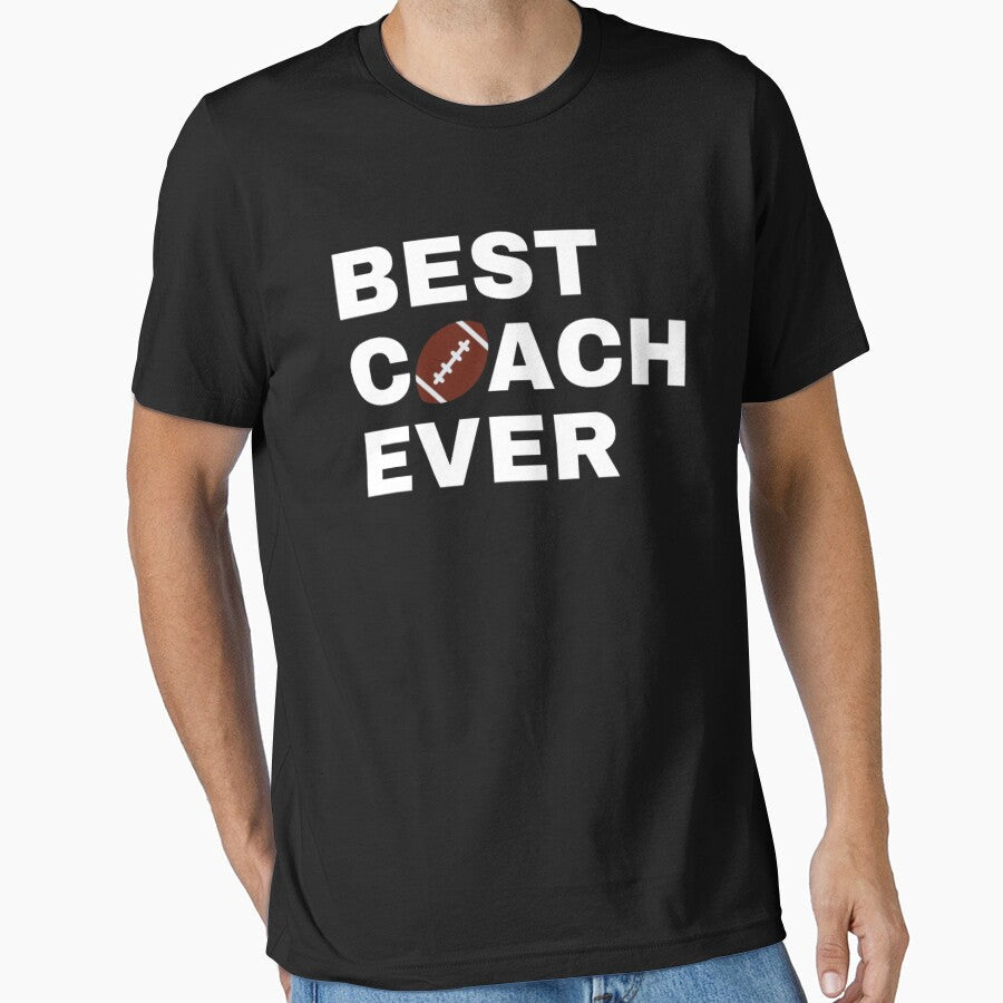 Best Coach Ever Football - White Essential T-Shirt