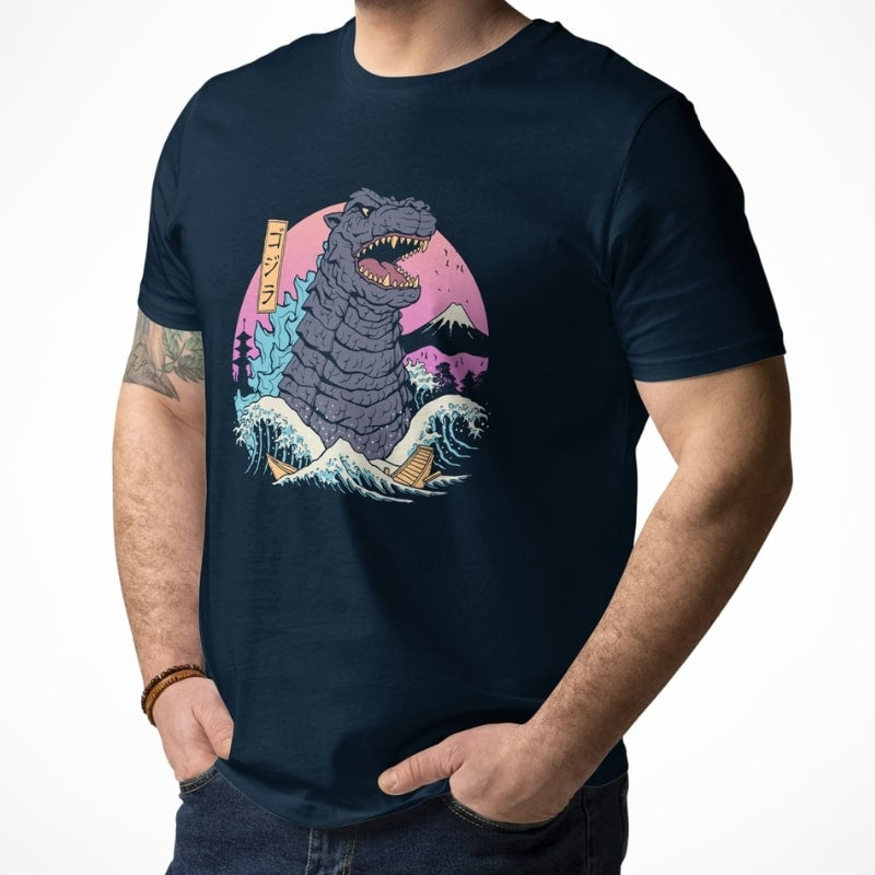 Japanese Tee Shirt - Retro Kaiju