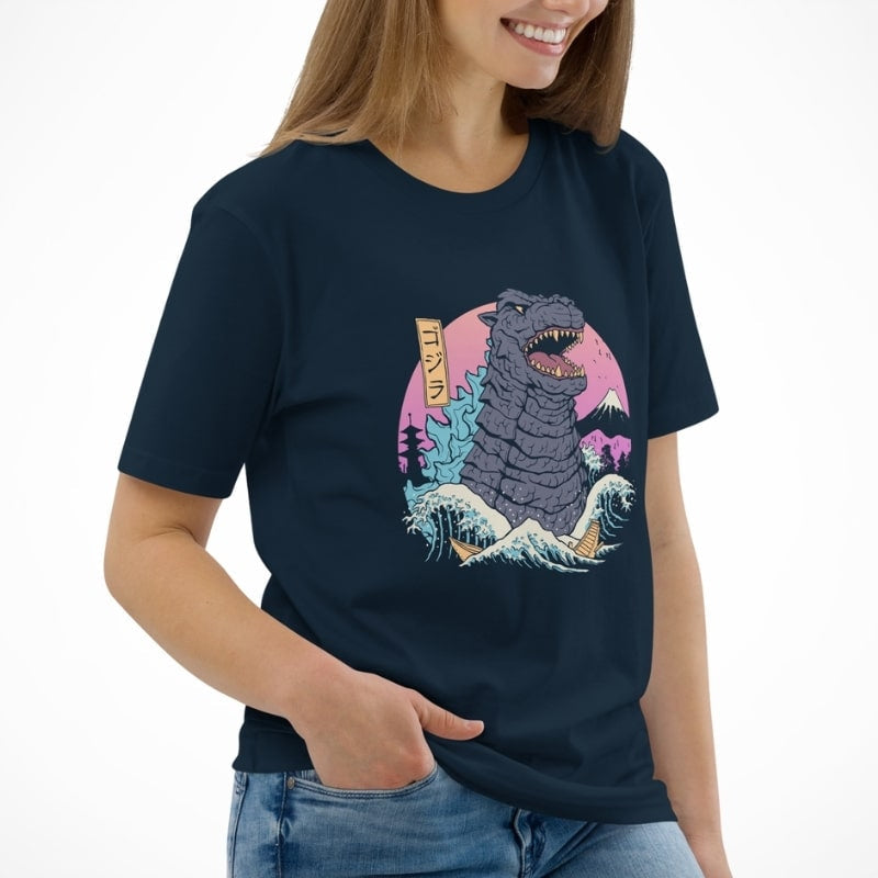 Japanese Tee Shirt - Retro Kaiju