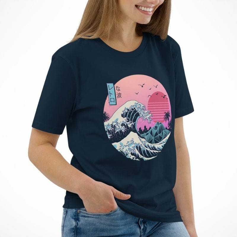 Japanese Tee Shirt - Retro Kanagawa