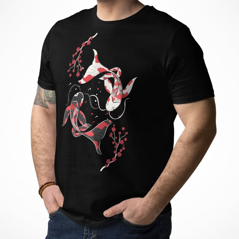 Japanese Tee Shirt - Sakura Koi