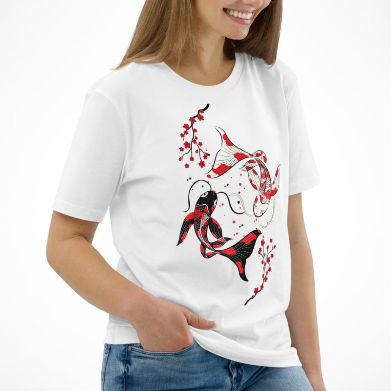 Japanese Tee Shirt - Sakura Koi