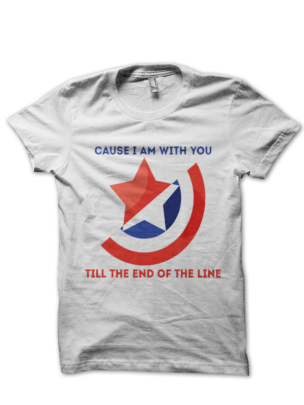 Team Captain America White T-Shirt