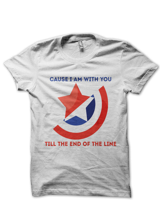 Team Captain America White T-Shirt