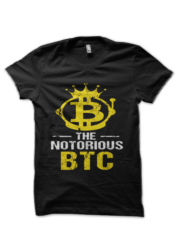 Funny The Notorious BTC Bitcoin Crypto Black T-Shirt