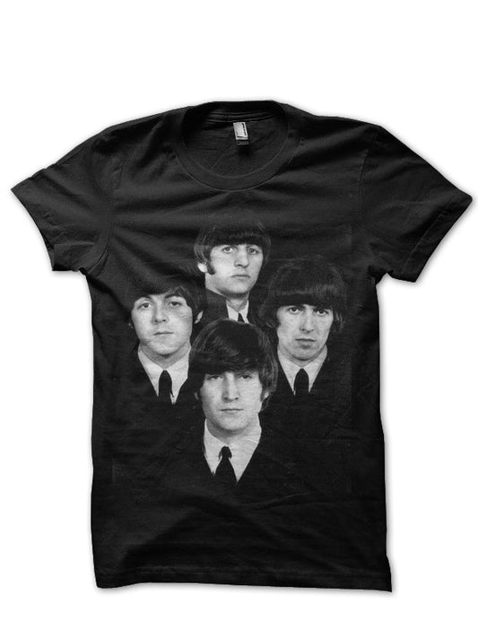 The Beatles Half Sleeve Black T-Shirt
