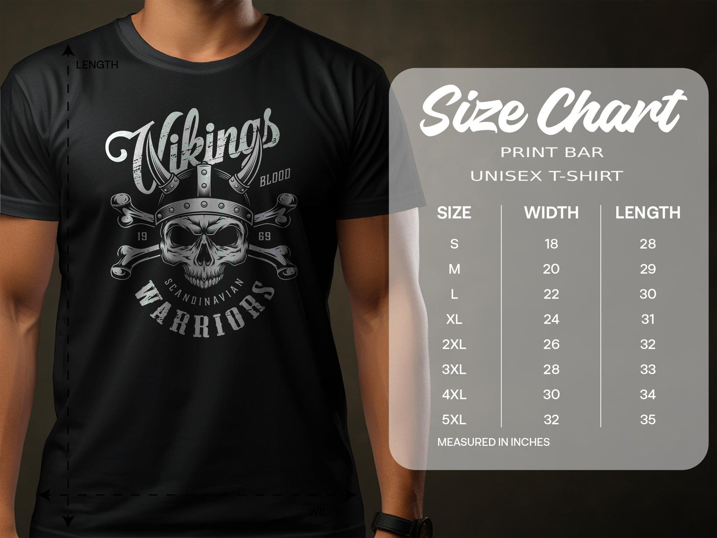 001 Vikings Warriors Skull Helmet T-Shirt