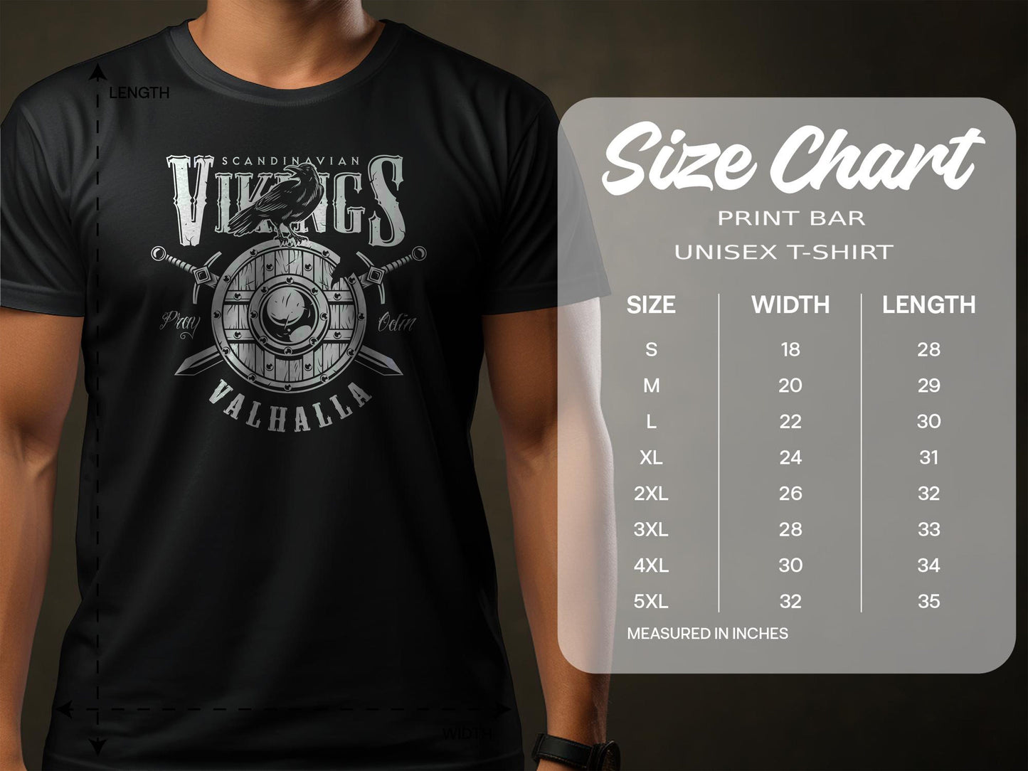 017 Vikings Valhalla Crow Shield T-Shirt