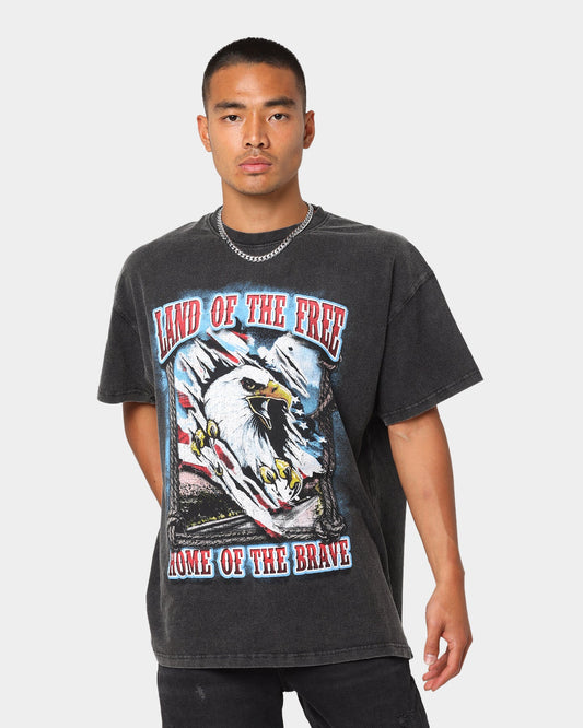 American Thrift Land Of The Free Vintage T-Shirt Black Wash