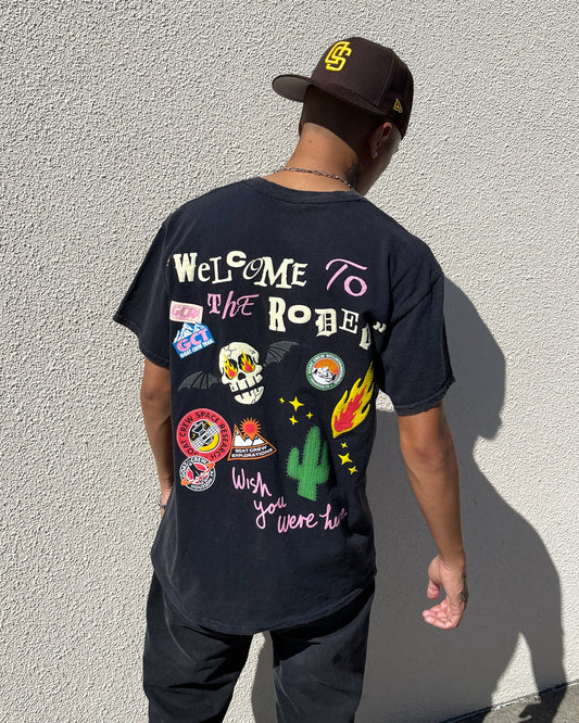 Goat Crew Welcome Vintage T-Shirt Black Wash
