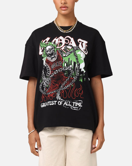 Goat Crew Goat Skull Vintage T-Shirt Black Style001