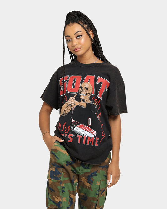 Goat Crew It's Time Vintage T-Shirt Black Wash Style001
