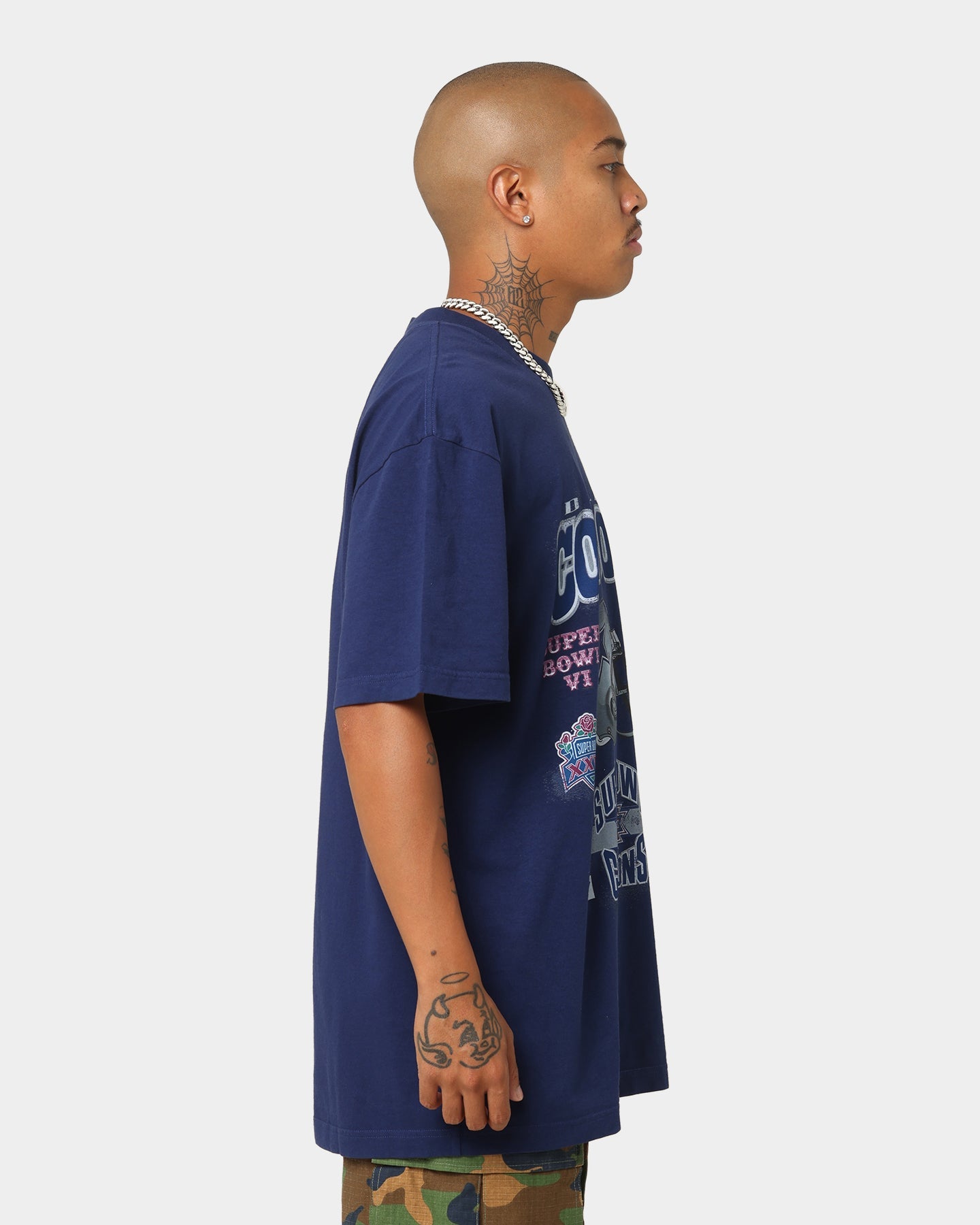 Mitchell & Ness Dallas Cowboys 5 Time Super Bowl Champions T-Shirt Faded Navy