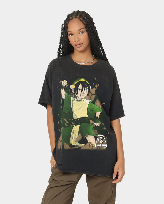 Goat Crew x Avatar: The Last Airbender Earth Elements Vintage T-Shirt Black Wash Style001